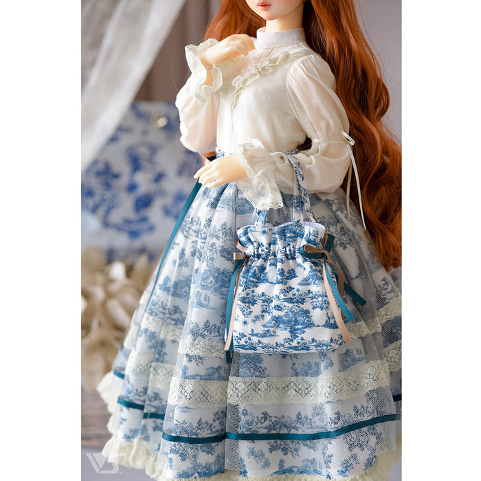 Wrap Skirt (Toile de Jouy / Blue)