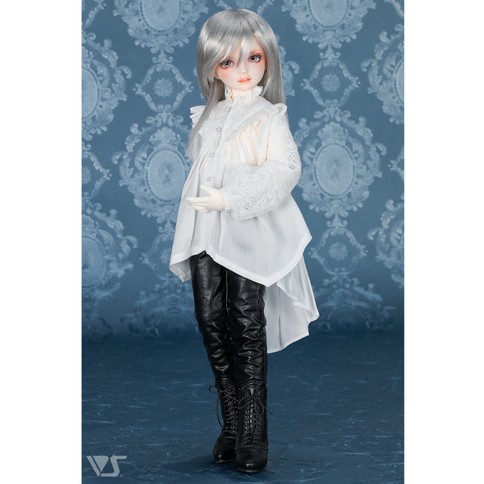 Flared Lace-up Shirt / Mini (White)