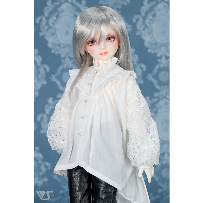 Flared Lace-up Shirt / Mini (White)