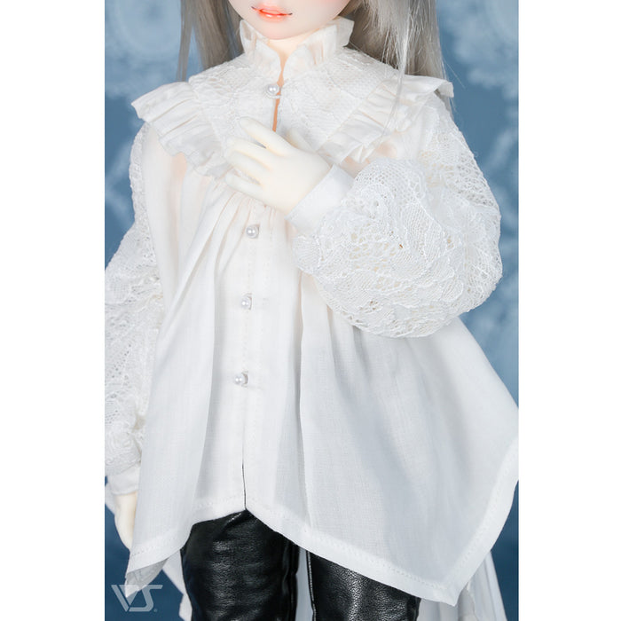 Flared Lace-up Shirt / Mini (White)