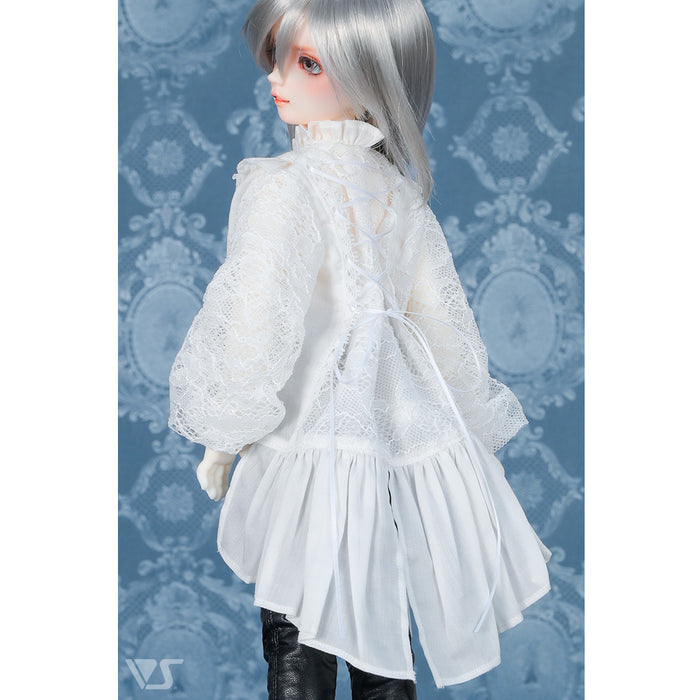 Flared Lace-up Shirt / Mini (White)