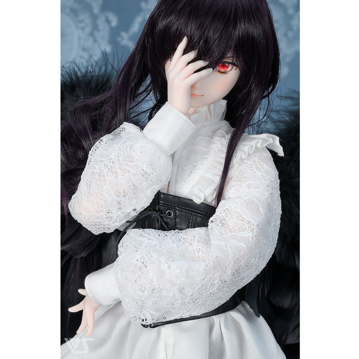 Flared Lace-up Shirt (White)