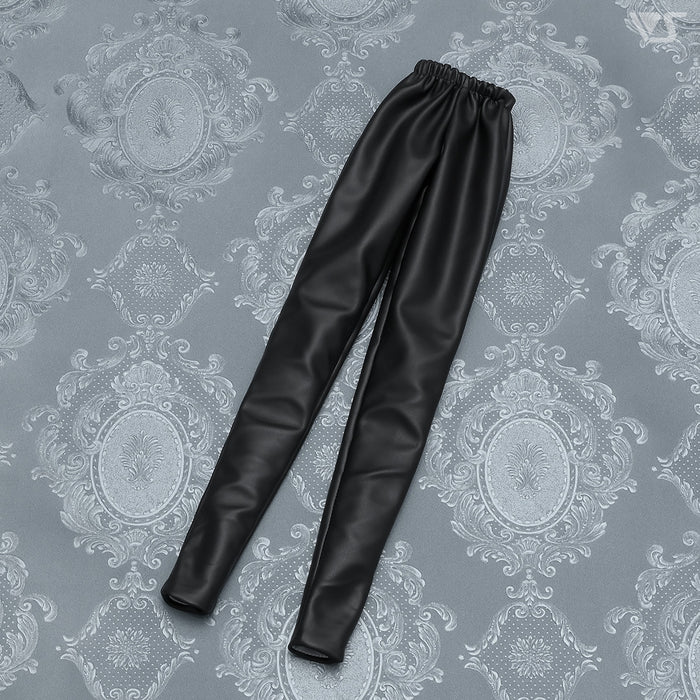 Black Synthetic Leather Lined Pants / M