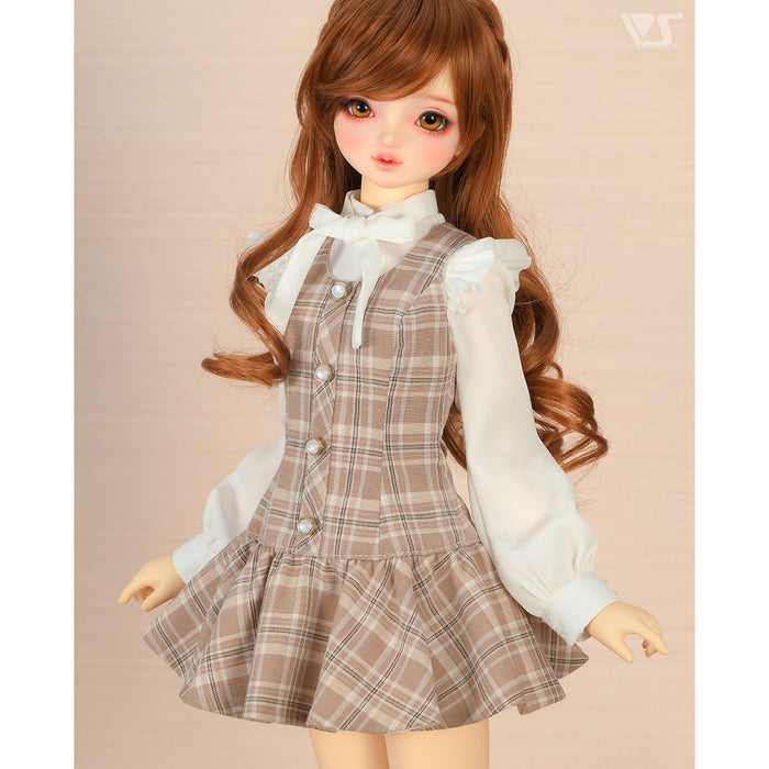 Plaid Dress Set (Mocha)