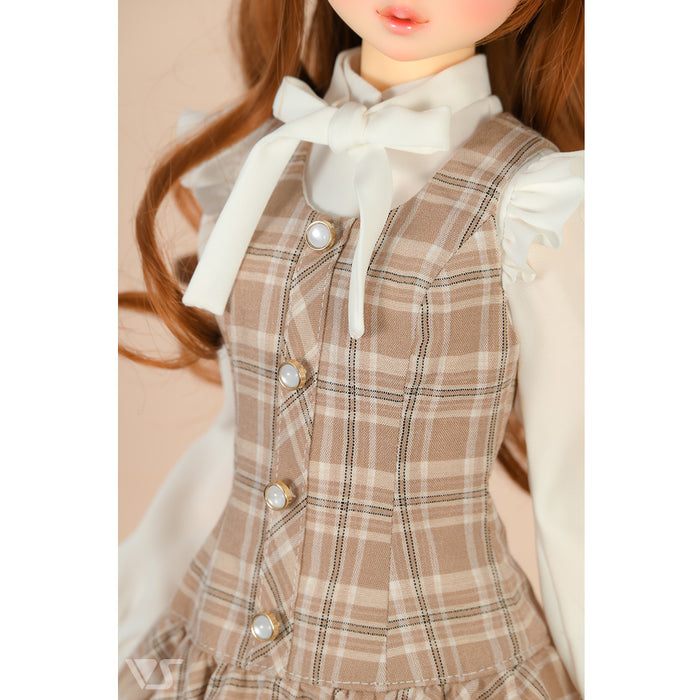 Plaid Dress Set (Mocha)