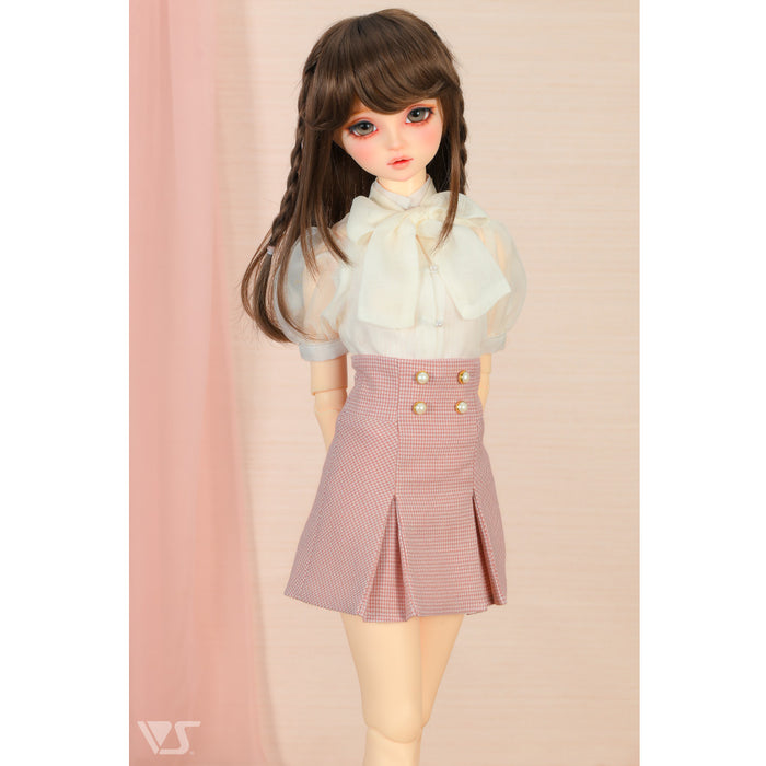 Sheer Blouse & Tight Skirt Set (Pink)