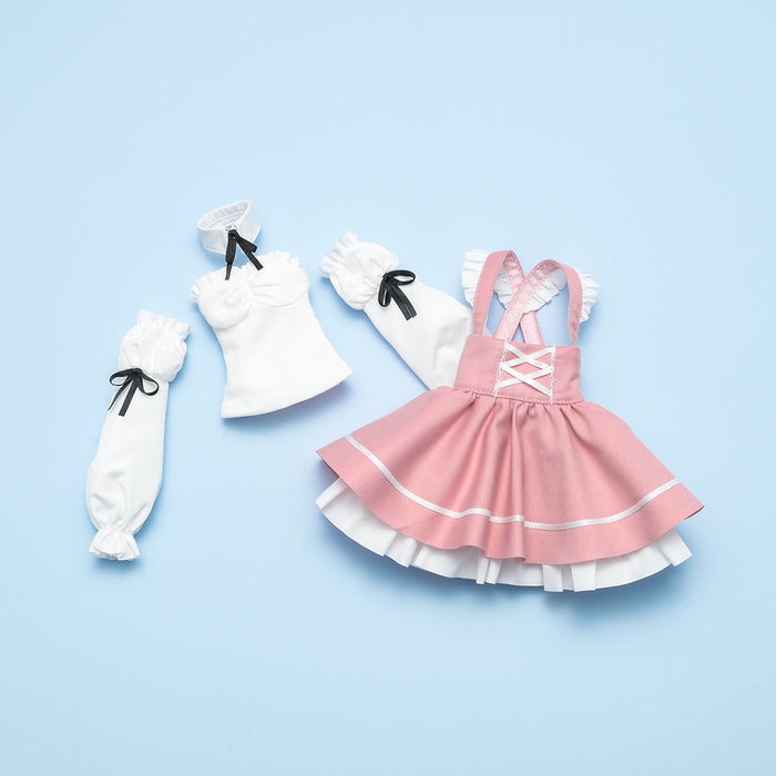 Suspender Lace-up Skirt Set / Mini (Pink)