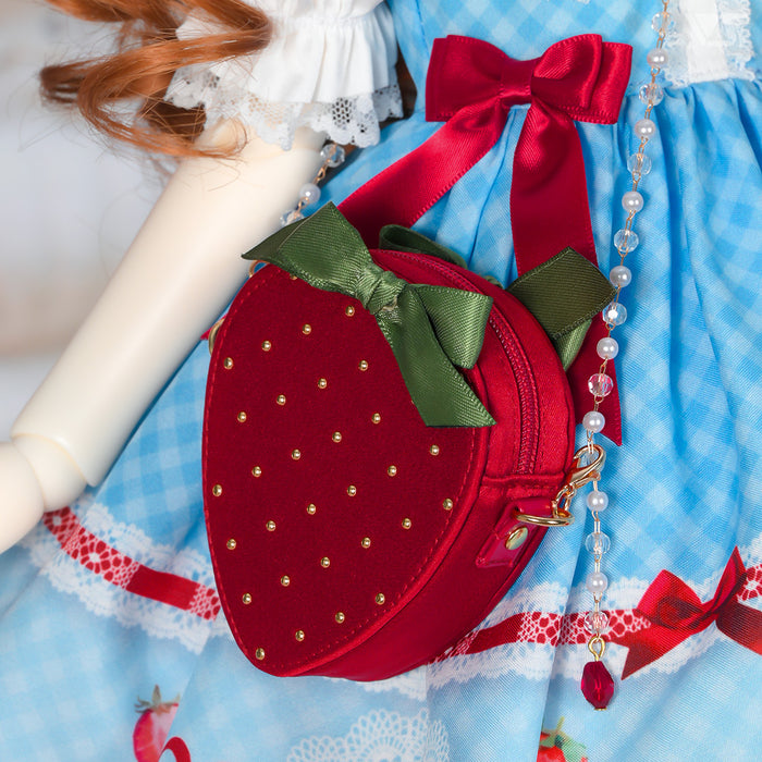 Strawberry Satin Shoulder Bag