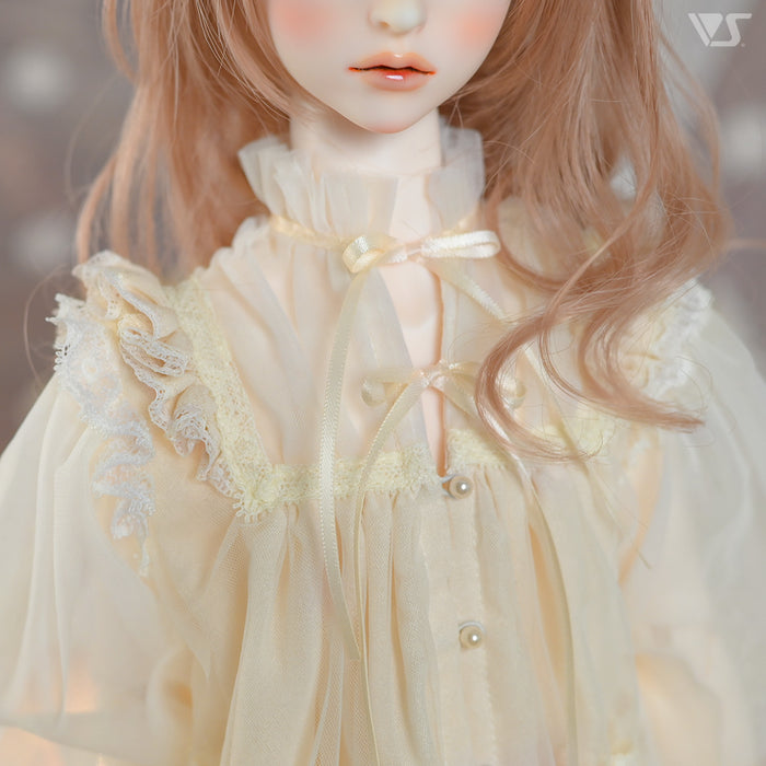 Tulle Collar Blouse Set