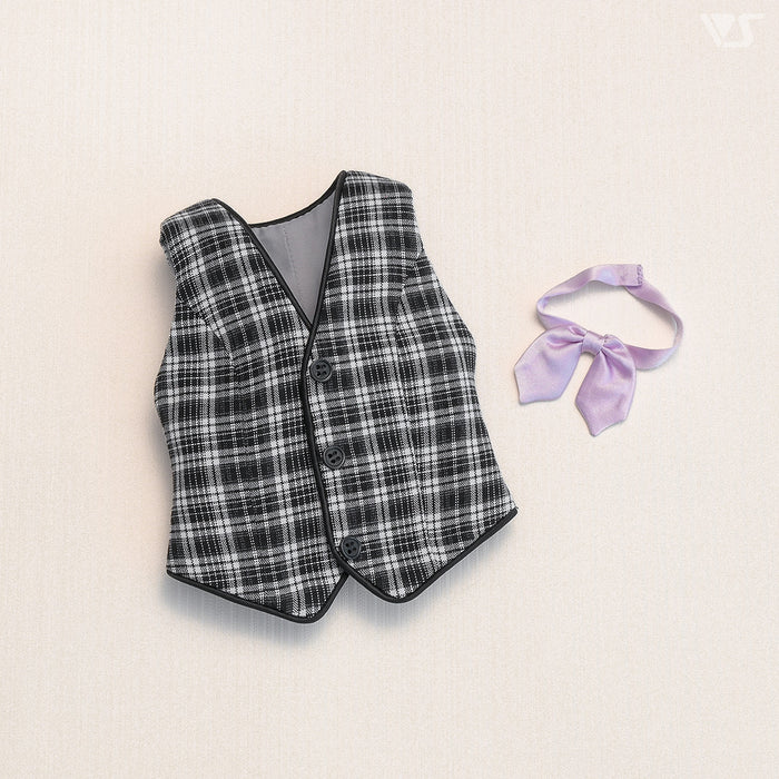 Plaid Vest & Scarf Set