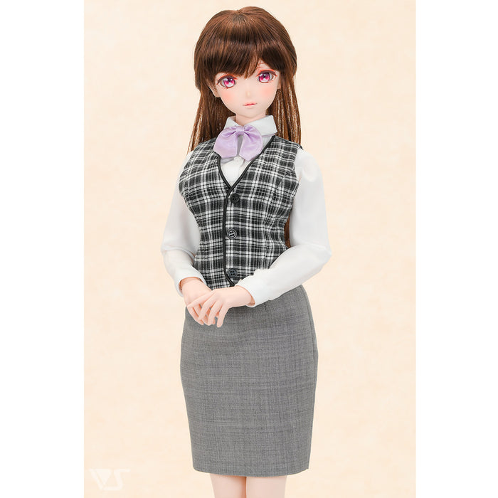 Plaid Vest & Scarf Set