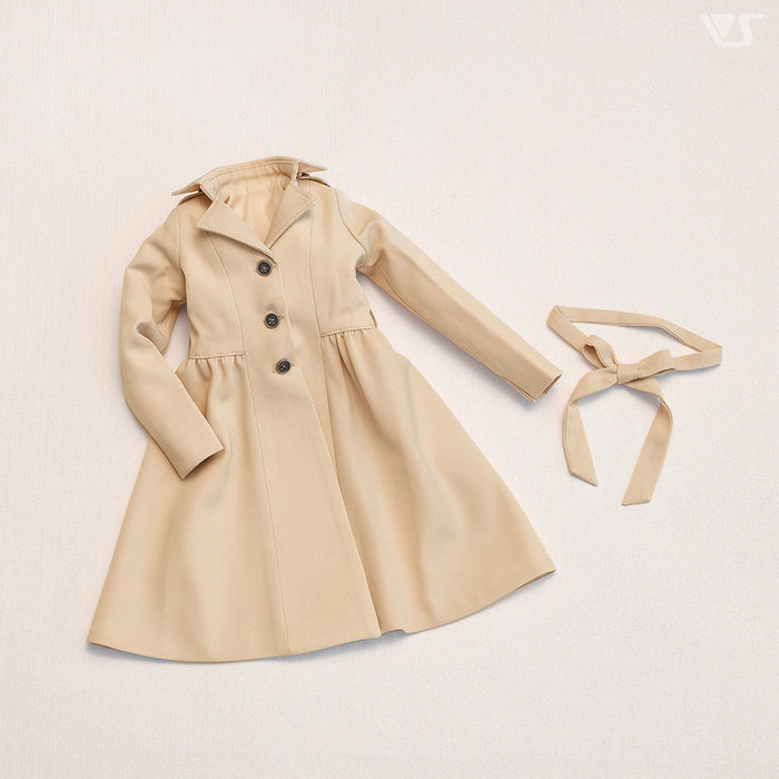 Elegant Gathered Trench Coat