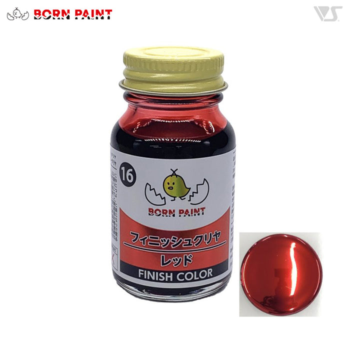 Born Paint 016 Finish Clear Color Red 30ml