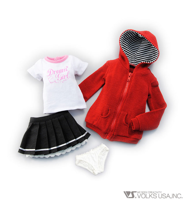 Red Striped Hoodie Set