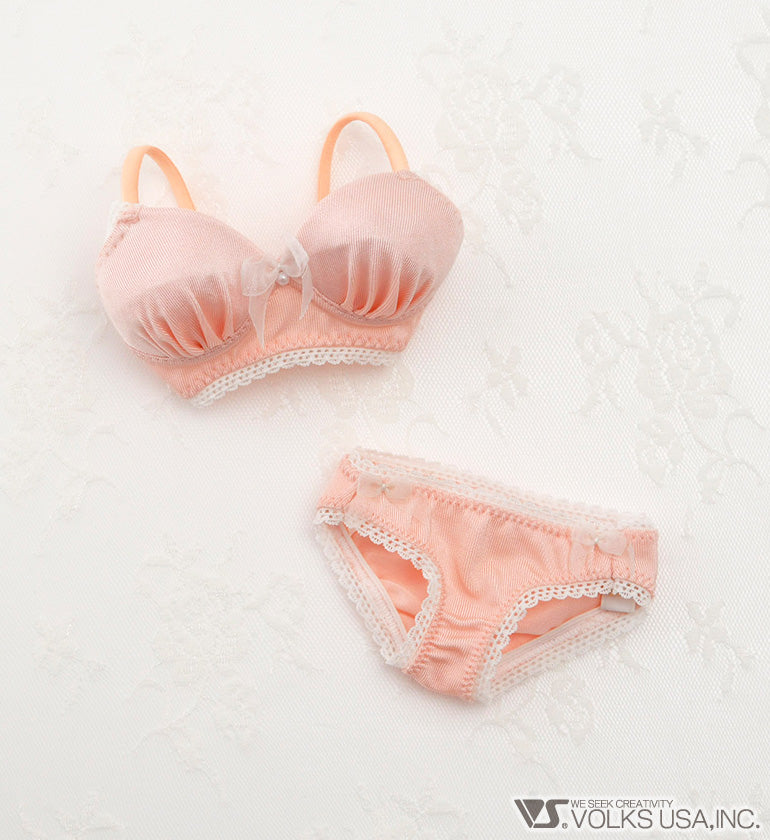Ribbon Bra & Panties Set (Pink / L Bust) — VOLKS USA, INC.