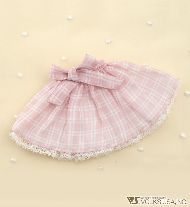 Pink Plaid Skirt / Mini