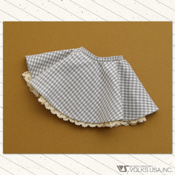 Flared Skirt (White x Gray Plaid)