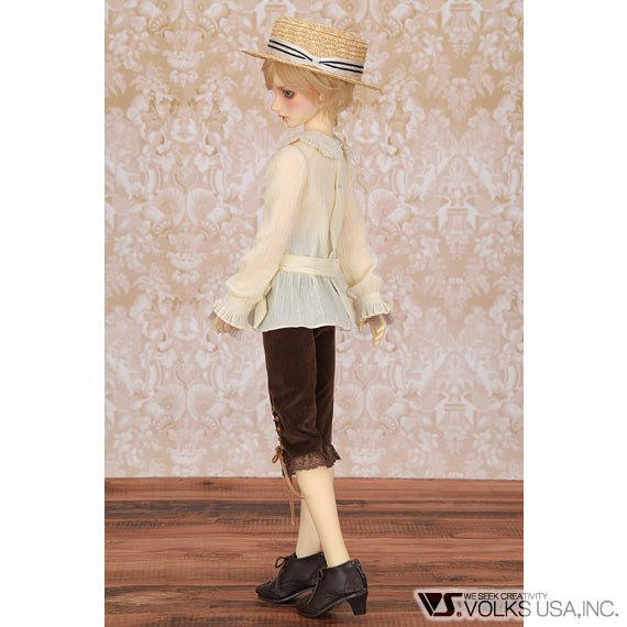 Lace Blouse & Boater Hat Set