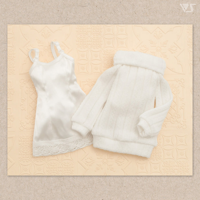 White Rib Knit Set / Mini
