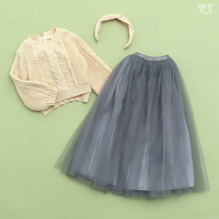 Loose Sweater & Tulle Skirt Set