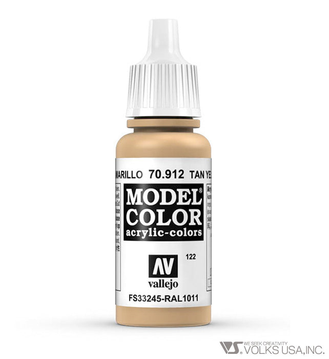 Vallejo Model Color, Tan Yellow, 17ml 70.912