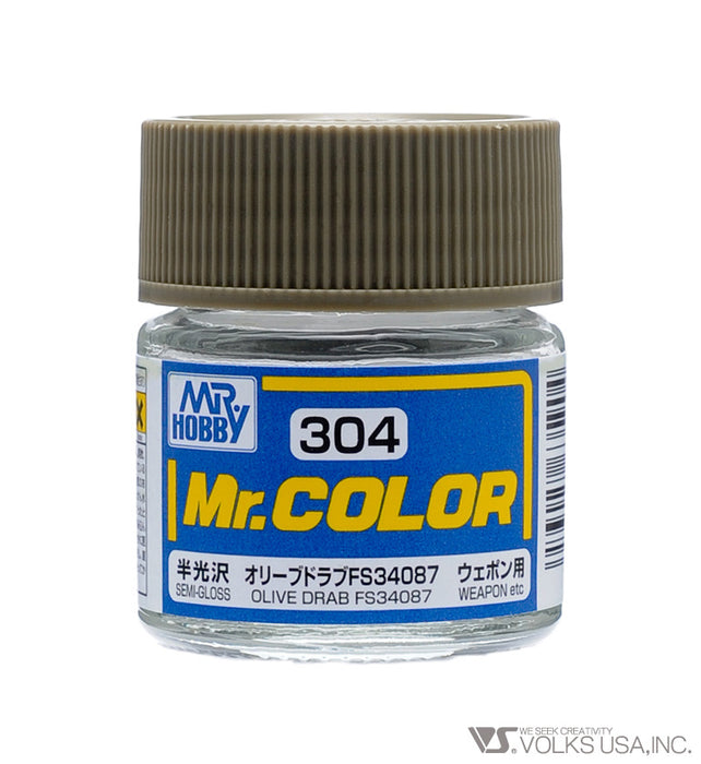 Mr. Color C304 Semi-Gloss Olive Drab FS34087