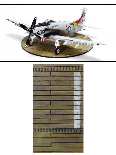 1/32 Diorama Base 02 Aircraft Carrier Deck - Wooden